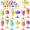 48-piece Big Eye Animal Spring Launcher Toy Set - Bouncy Jumping Toys for Boys and Girls, Suitable for Classroom Prizes and Goodie Bag Fillers, Includes 6 Styles